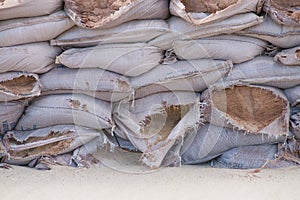 Sandbags for flood protection