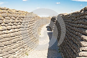 Sandbags world war 1 trench of death Flanders Belgium