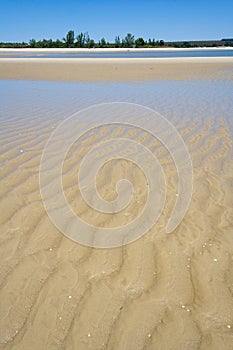 Sandbank at low tide