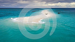 Sandbank off Stone town, Zanzibar.