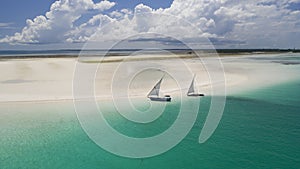 Sandbank at Pemba Island, Tanzania. A paradise on Earth