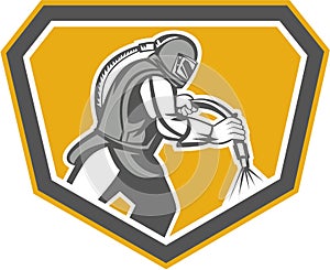 Sandblaster Sandblasting Hose Side Shield Retro