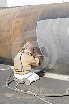 Sandblasting or abrasive blasting with grit. It can also be used to produce three-dimensional signage. This type of signage.