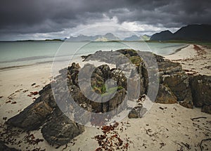 Sandbotnen bay near Fredvang, Lofoten island, Norway