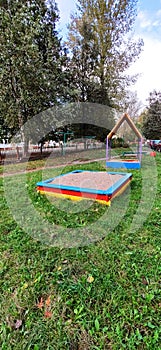 Sandbox and colorfull playground