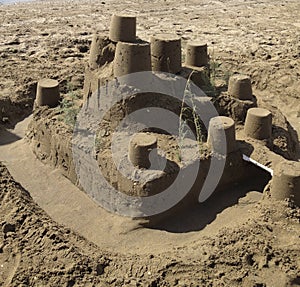 Sandcastle on the beach