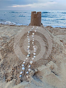 Sandcastle on the beach
