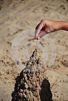 Sandcastle building