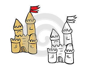 Sandcastle coloring book