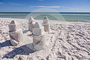 Sandcastle on Gulf Island National Seashore, Pensacola Beach, Florida