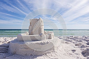 Sandcastle on Gulf Island National Seashore, Pensacola Beach, Florida