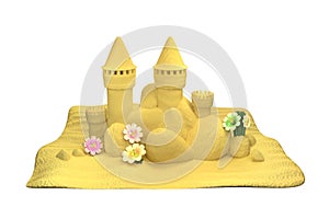 Sandcastle Towers on the Blooming Desert