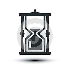 Sandclock Icon Vector Hourglass Symbol