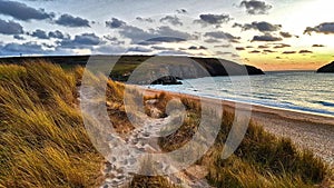 Sanddunes Holywell Bay North Cornwall UK