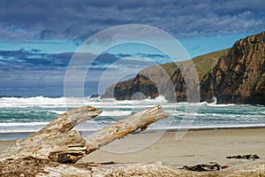 Sandfly Bay looking west. Otago Peninsula