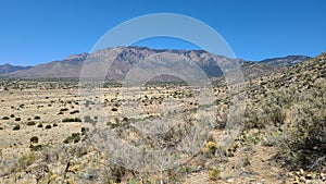 Sandia Mountain Range landscape view