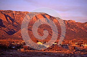 Sandia Peak at Sunset photo