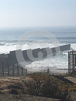SanDiego/Mexican border ocean photo