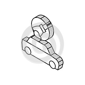 sanding of car isometric icon vector illustration