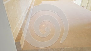 sanding marble top with pad sander