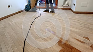 sanding oak hardwood floor