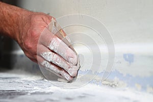 Sanding skirting board A