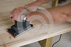 Sanding wood