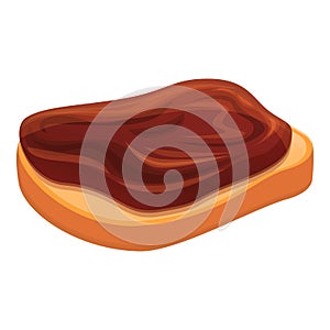 Sandiwch chocolate paste icon, cartoon style