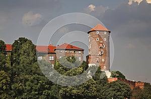 Sandomierz tower in Wawel in Krakow. Poland photo