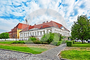 Sandor Palace Budapest near Budapest Royal Castle at day time.