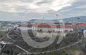 Sandor Palace and Carmelite Monastery in Budapest, Hungary