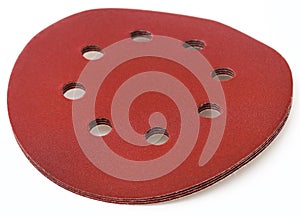 Sandpaper over white background