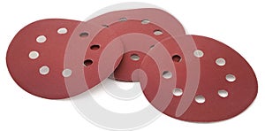 Sandpaper over white background