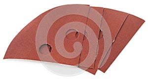 Sandpaper over white background