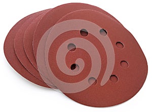 Sandpaper over white background