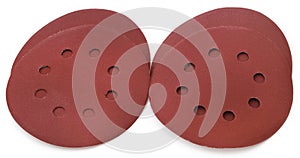 Sandpaper over white background