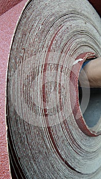 Sandpaper roll