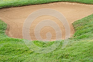 sandpit bunker golf course backgrounds, The sandpit on the golf course fairway is used as a hurdle for athletes to compete