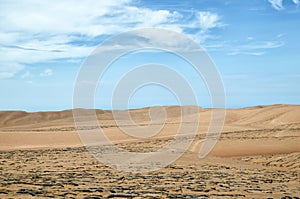 Sands of the desert on sunny day