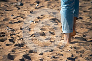 Sands of Serenity A Woman's Barefoot Walk