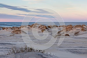 Sandscape of Dunes, Beach and Ocean photo