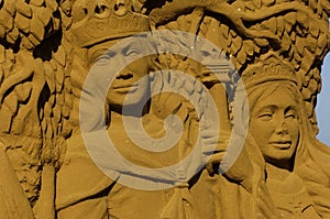 Sandsculpture on the beach