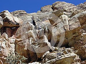 Sandstone Bluffs in Red Rock Canyon, Nevada.