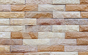 Sandstone brick wall texture with vintage style for background and design art work