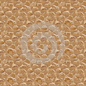 Sandstone bricks seamless texture, retro. The wall on the excavation of stone limestone