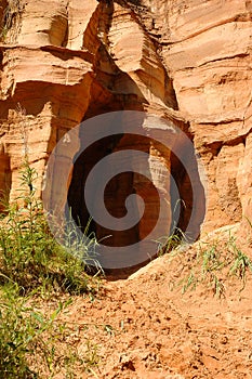 Sandstone cave in Latvia
