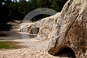 sandstone caves in Blankenburg Harz Germany