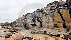 Sandstone Cliff Cape Banks Sydney in the Botany Kamay Bay National Park