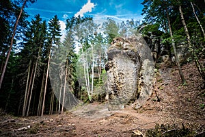 Sandstone cliff in Czech Republic