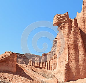 Sandstone cliff in Talampaya, Argentina. photo